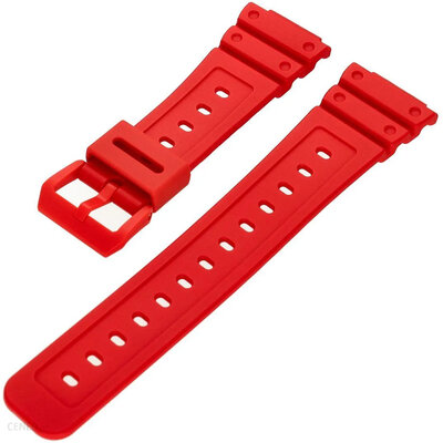 Armband für Casio, Kunstharz, rot, rote Schließe (für Modell GA-2100)