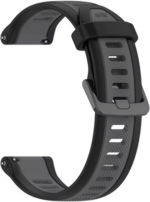 Silikonband Ricardo 20mm (Garmin Venu, Venu Sq, Venu Sq 2, Venu 2 plus, etc.), schwarz, Quick Release