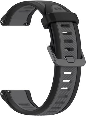 Ricardo 22mm Silikonarmband (Garmin Venu 3, Forerunner 265, Vívoactive 4, etc.), Schwarz, Schnellverschluss