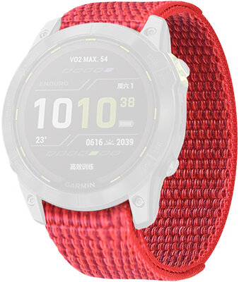 Nylonband Ricardo 22mm (für Garmin Fenix 7/6/5, etc.), rot