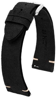 Lederband Hirsch Serro L 05564050-2, schwarz, Antilopenleder, Limited Edition