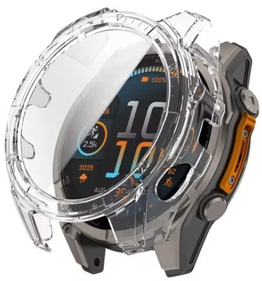 Schutzhülle (für Garmin Fenix 8), Kunststoff, transparent + Glas