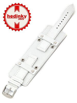 Unisex Echt Leder Uhrenarmband weiß BH-5-B