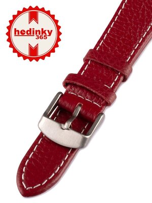 Unisex-Uhrenarmband aus rotem Leder W-00-D